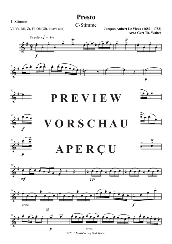 Produktgalerie: Seite 6 von 21 Presto , , (Quintett flexible Besetzung)