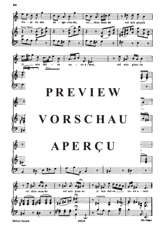 Product gallery: Page 6 of 6 Quel crudele di me pietà non sente, , Soprano Solo and Piano