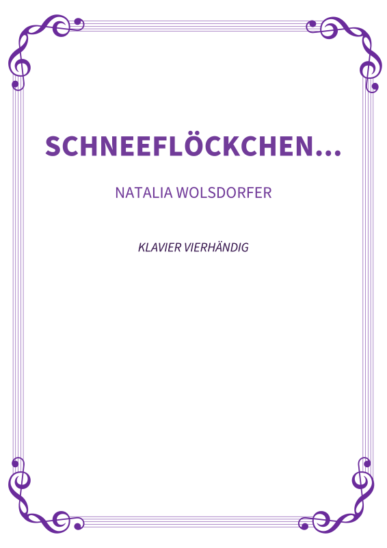 Produktbild zu: Schneeflöckchen - Charmante vierhändige Bearbeitung des bekannten Volkslieds