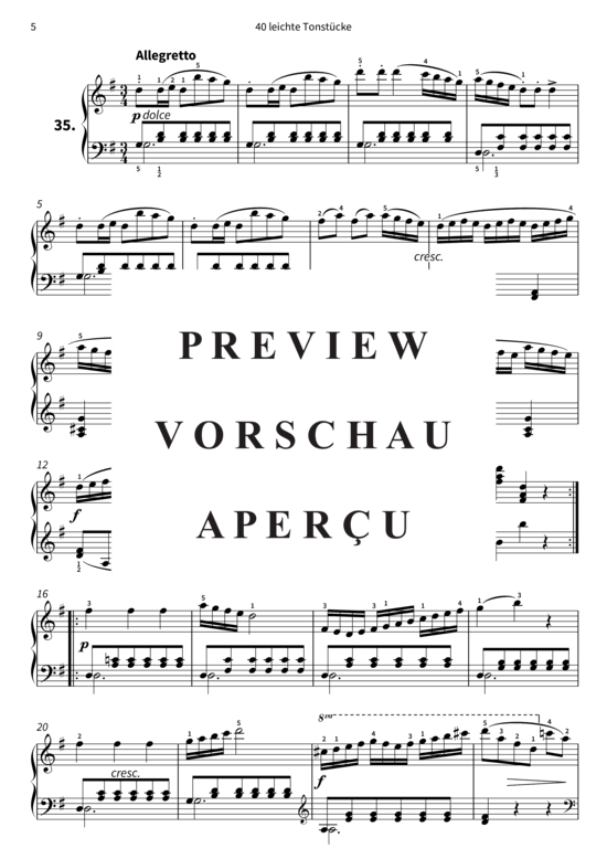 Product gallery: Page 8 of 11 40 leichte Tonstücke - op. 803, Werke 33 - 36 , , Piano Solo