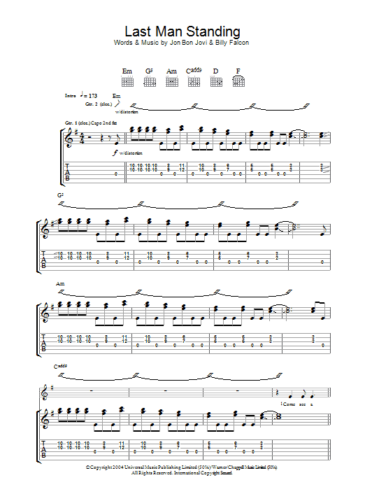 Produktgalerie: Seite 1 von 1 Last Man Standing, Bon Jovi, Gitarre