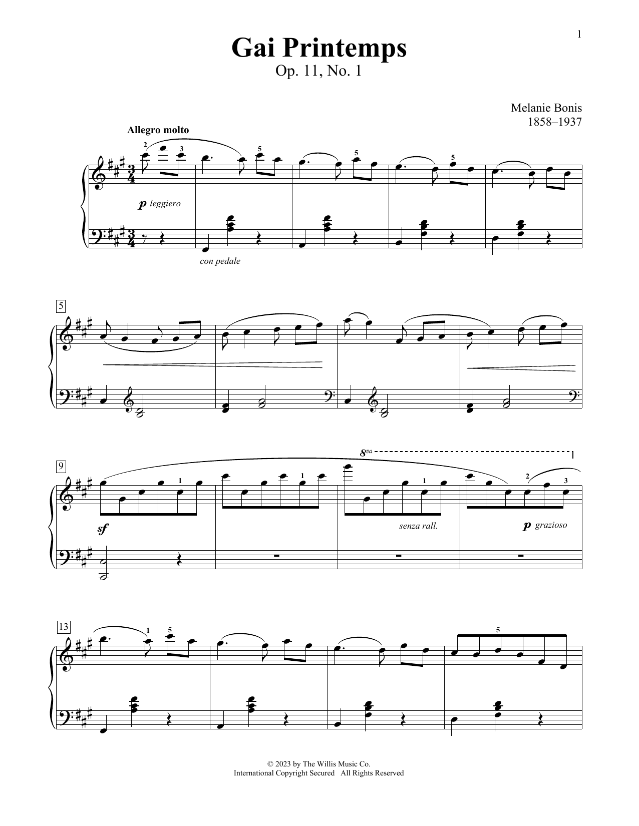 Produktbild zu: Gai Printemps, Op. 11, No. 1