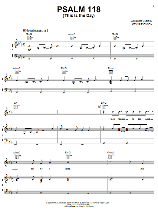 Produktbild zu: Psalm 118 (This Is The Day)