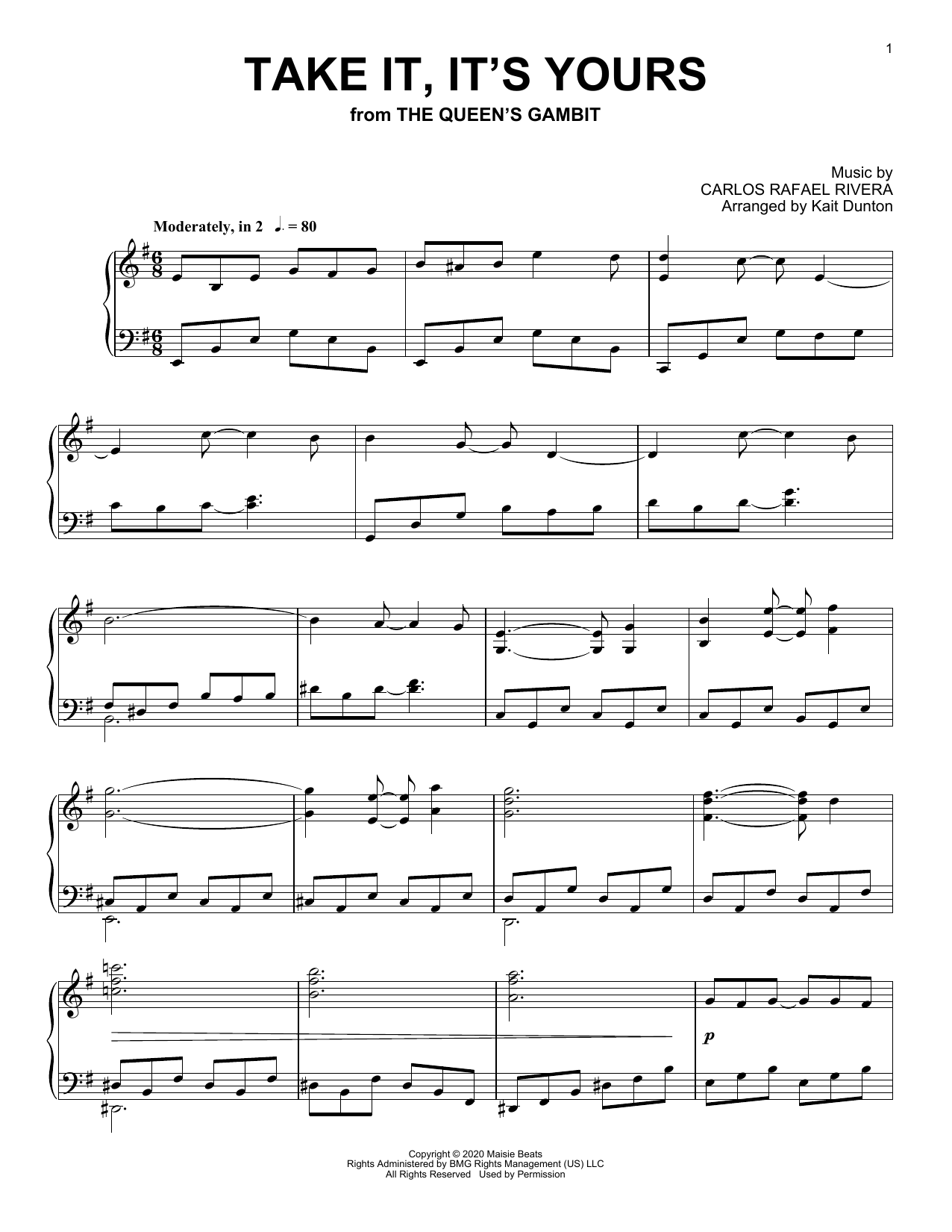 Produktbild zu: Take It, It's Yours (from The Queen's Gambit)