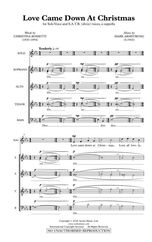 Produktgalerie: Seite 1 von 9 Love came down at Christmas, , Sopran Solo und Gemischter Chor SATB divisi