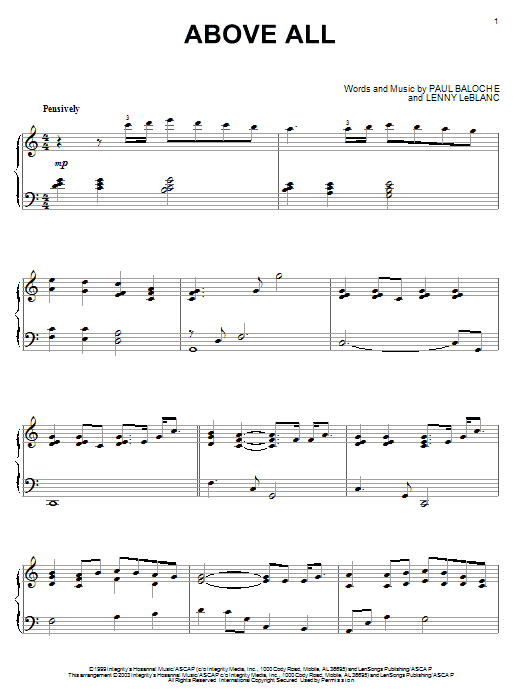 Product gallery: Page 1 of 1 Above All, Paul Baloche