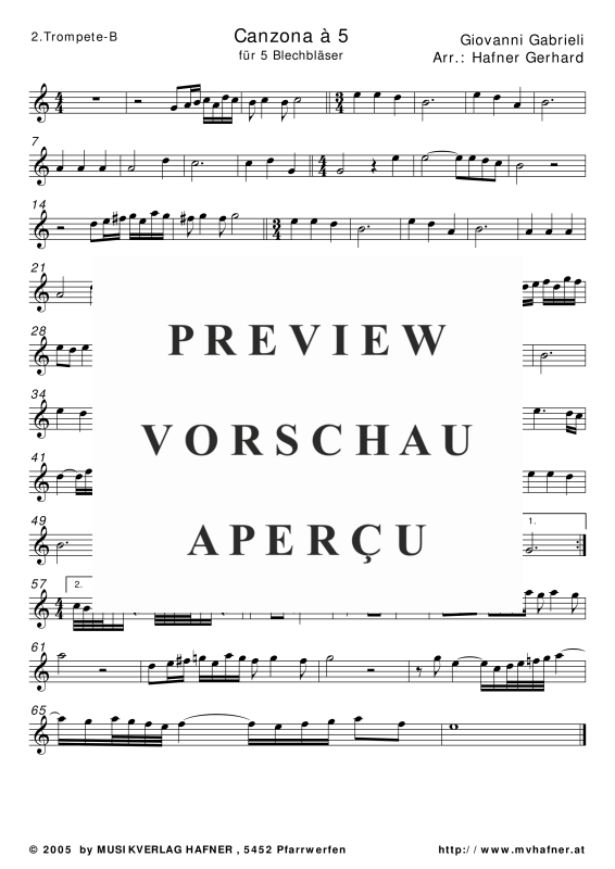 Produktgalerie: Seite 7 von 11 Canzona à 5, , (Blechbläser Quintett)