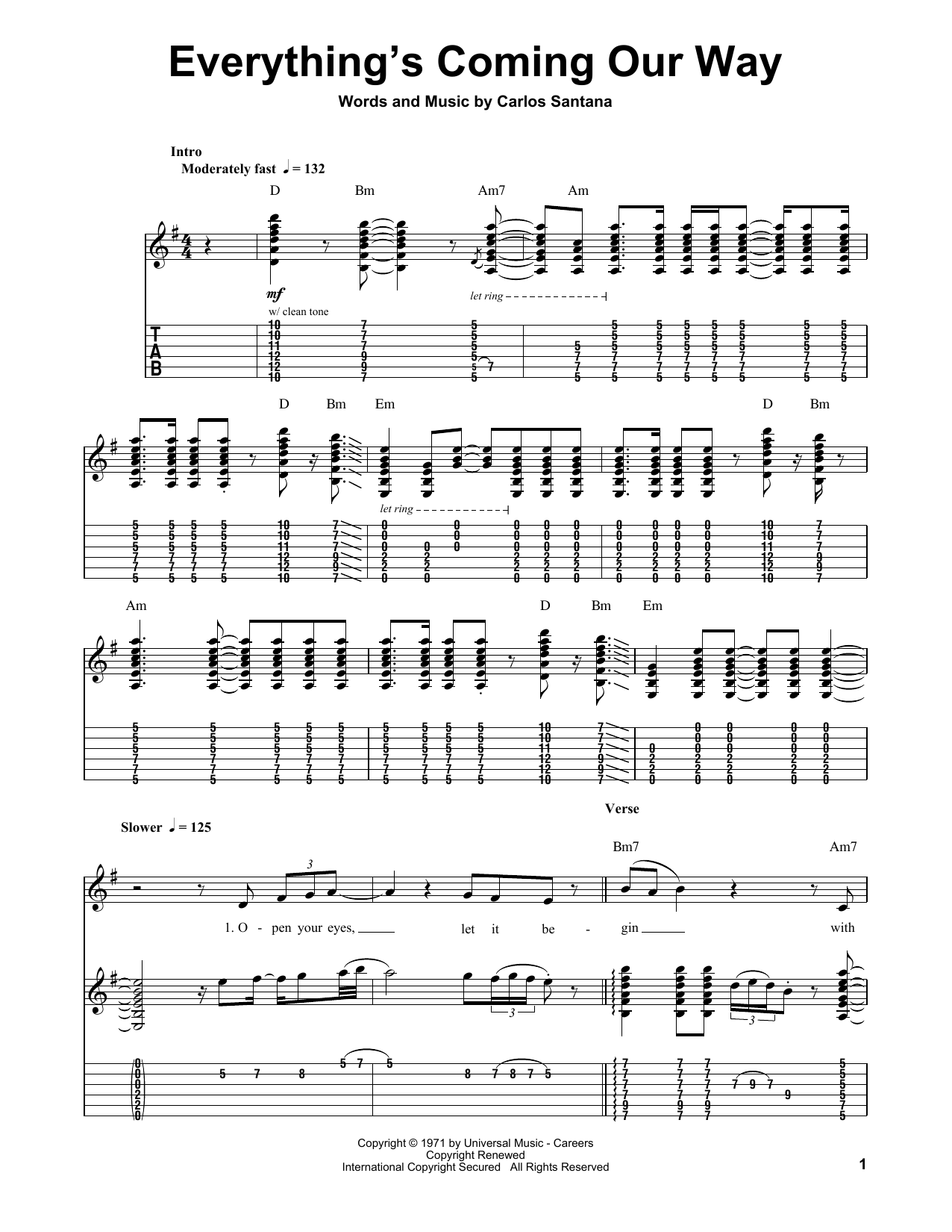 Produktgalerie: Seite 1 von 1 Everything's Coming Our Way, Santana, Gitarre