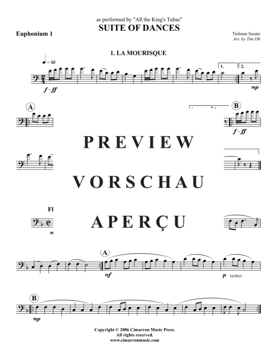 Product gallery: Page 9 of 21 Suite of Dances - 5 Sätze , , (Tuba Quartet: 2x Baritone, 2xTuba)