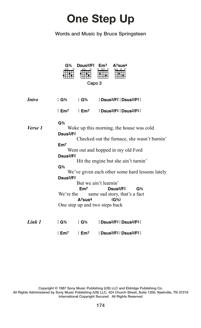 Produktgalerie: Seite 1 von 1 One Step Up, Bruce Springsteen, Gitarre