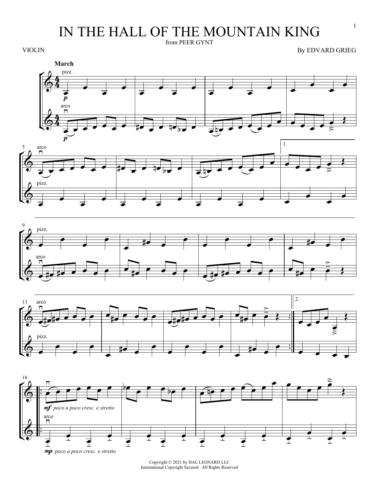 Product gallery: Page 1 of 1 In The Hall Of The Mountain King, Edvard Grieg
