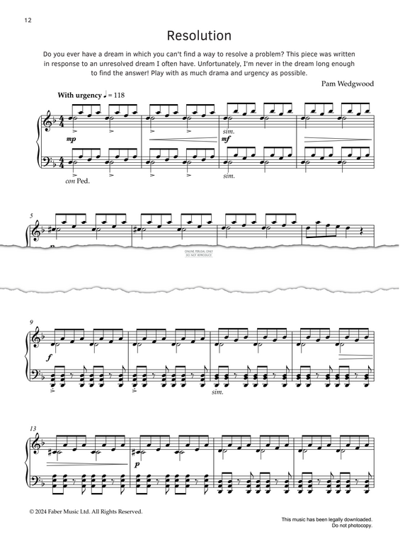 Produktgalerie: Seite 1 von 1 Resolution, Pam Wedgwood, Klavier