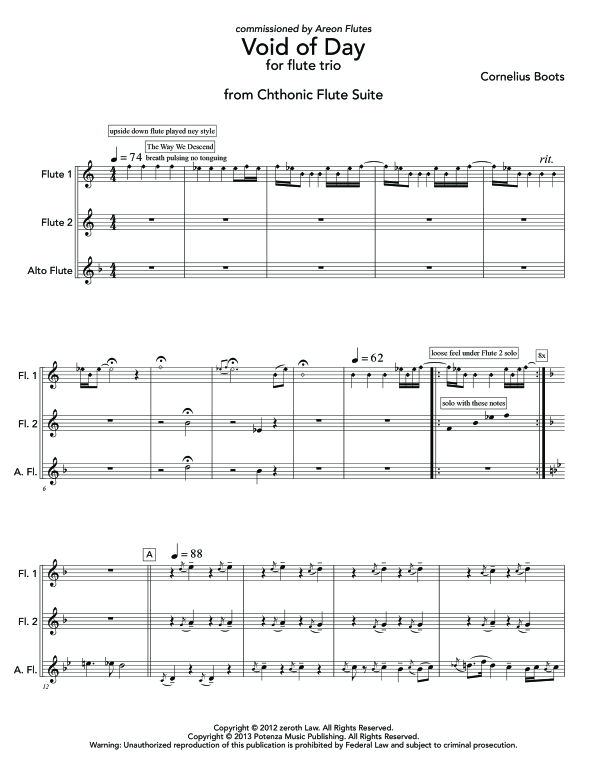 Product gallery: Page 1 of 11 Void of Day, , (flute trio 2x flute and alto flute)