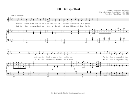 Product picture to: Ballspiellust Schlesische Volksweise