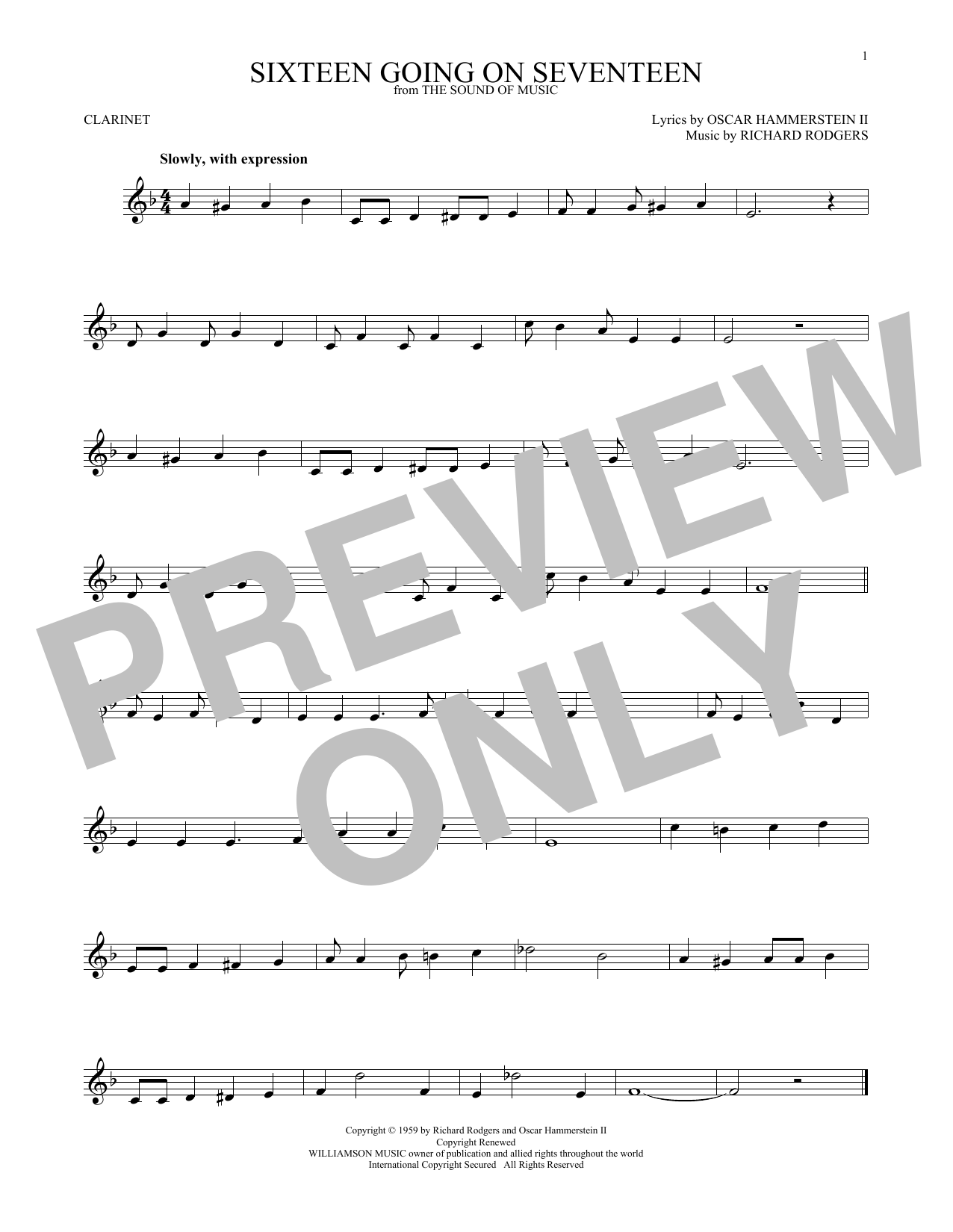 Product gallery: Page 1 of 1 Sixteen Going On Seventeen, Rodgers & Hammerstein