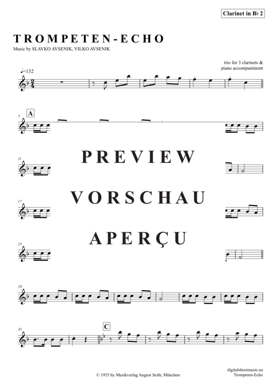 gallery: Trompeten Echo , Avsenik , Slavko, (Klarinetten Trio + Klavier)