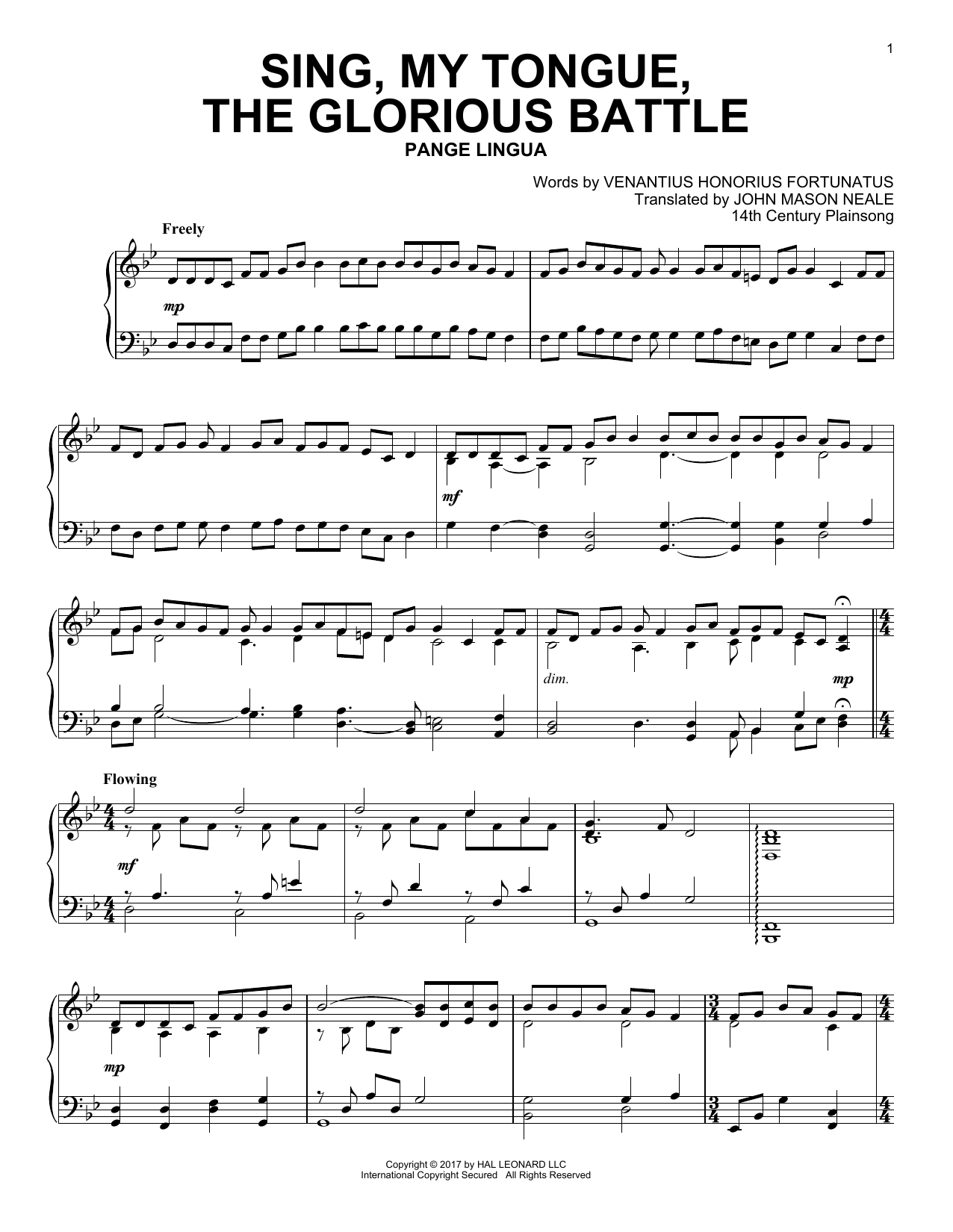 Product gallery: Page 1 of 1 Sing, My Tongue, The Glorious Battle, Traditional French Melody