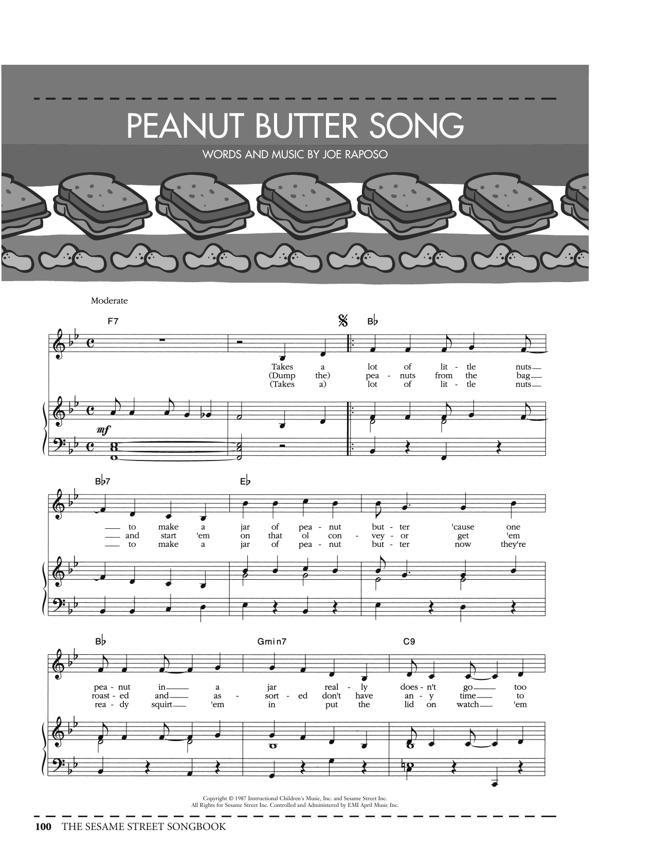 Product picture to: Peanut Butter Song (from Sesame Street)