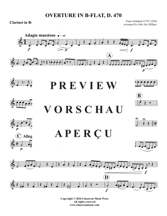 Produktgalerie: Seite 13 von 21 Overture in B-flat, D. 470 , , (Holzbläser-Quintett)