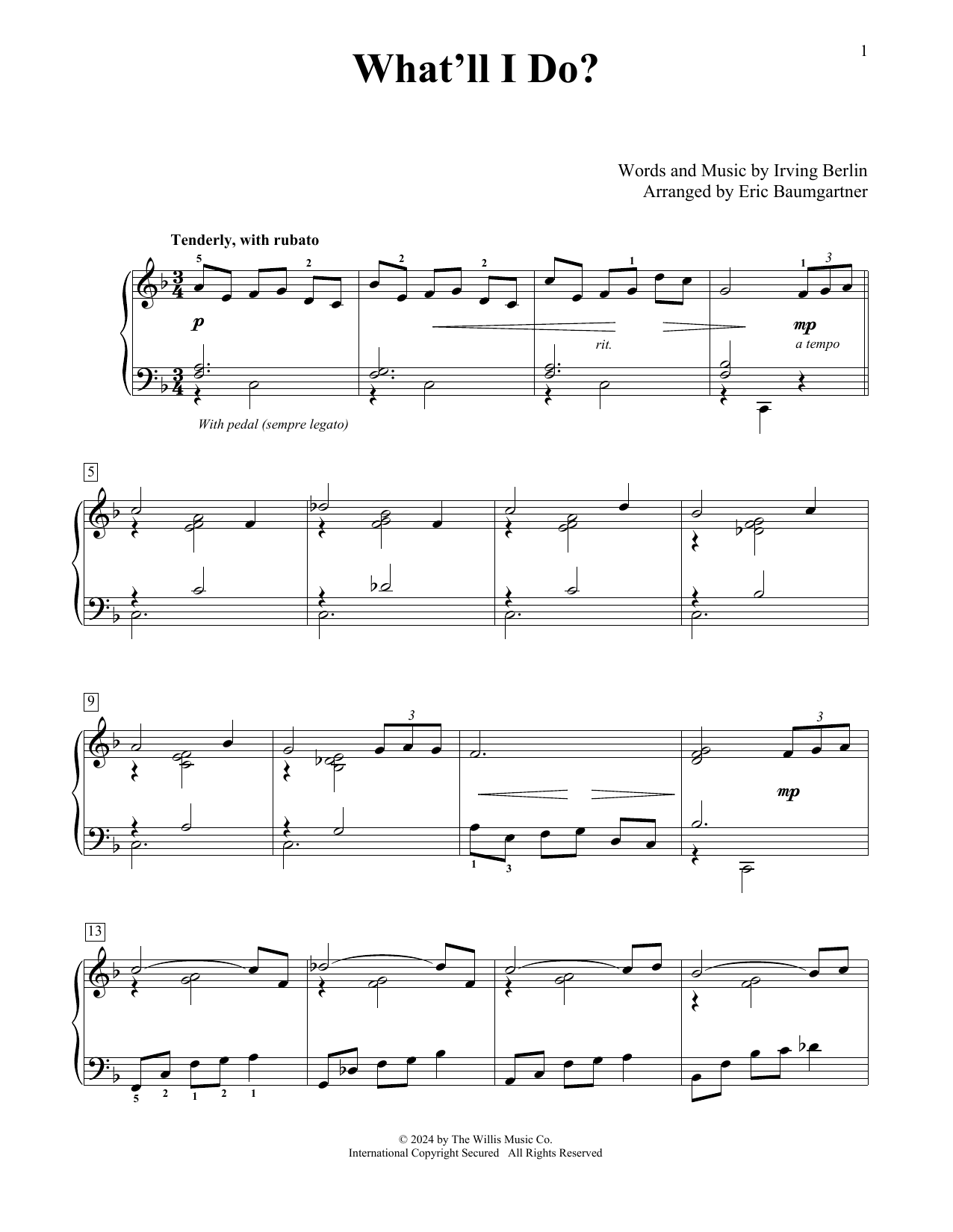 Produktbild zu: What'll I Do? (arr. Eric Baumgartner)