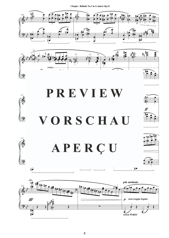 Produktgalerie: Seite 9 von 11 Ballade No.1 in G-Moll Op. 23, , Klavier Solo