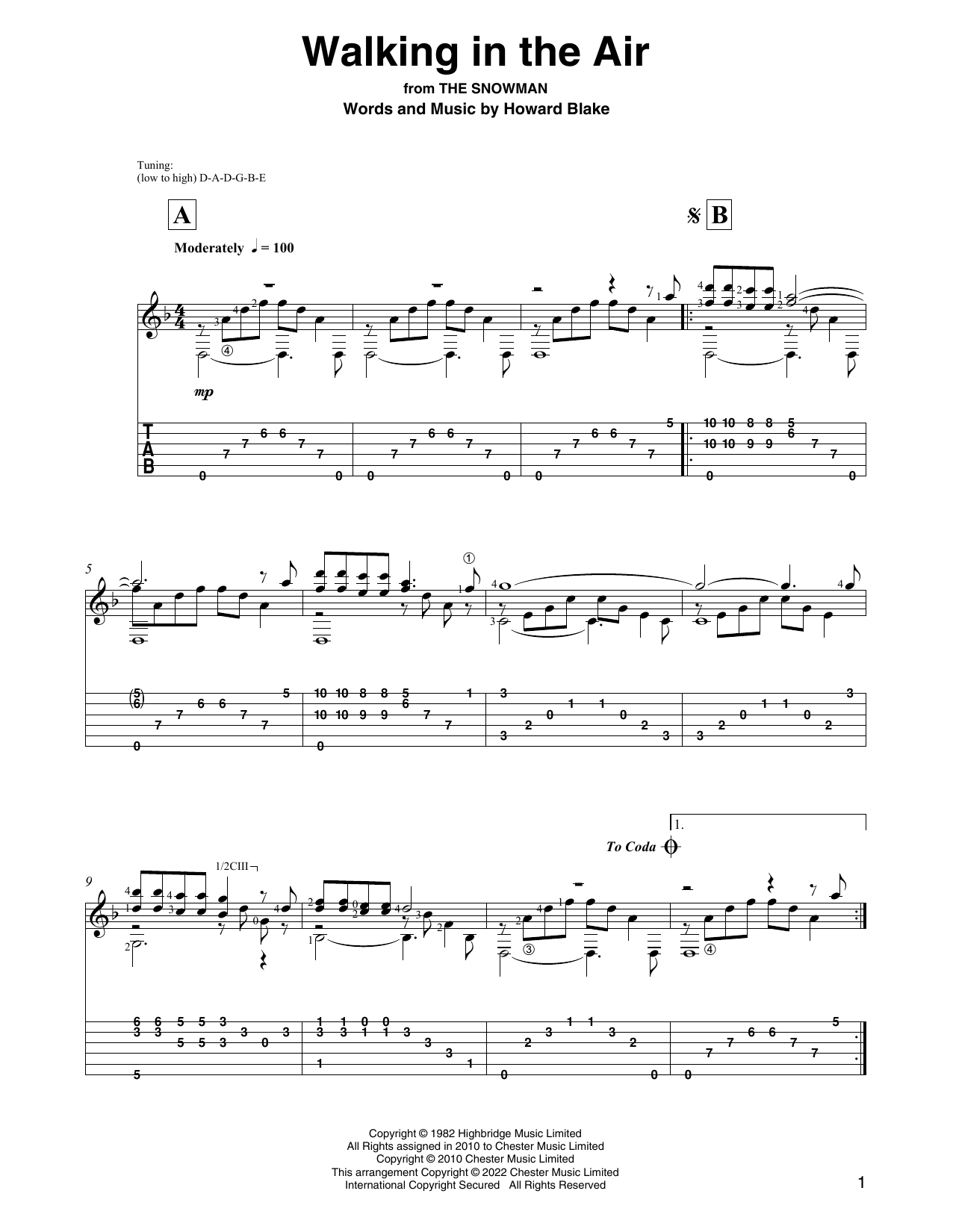 Produktbild zu: Walking In The Air (from The Snowman) (arr. David Jaggs)