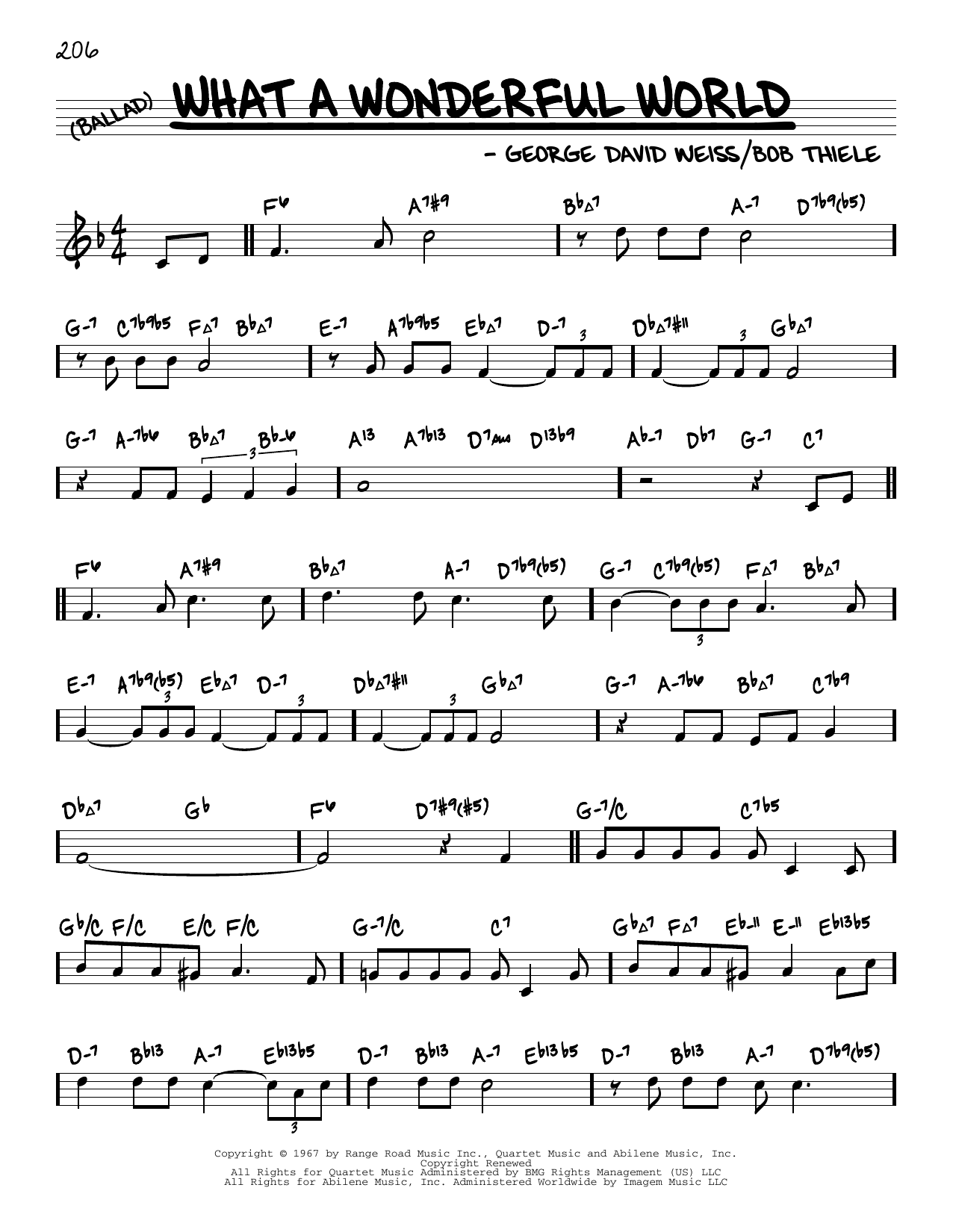 Product picture to: What A Wonderful World (arr. David Hazeltine)
