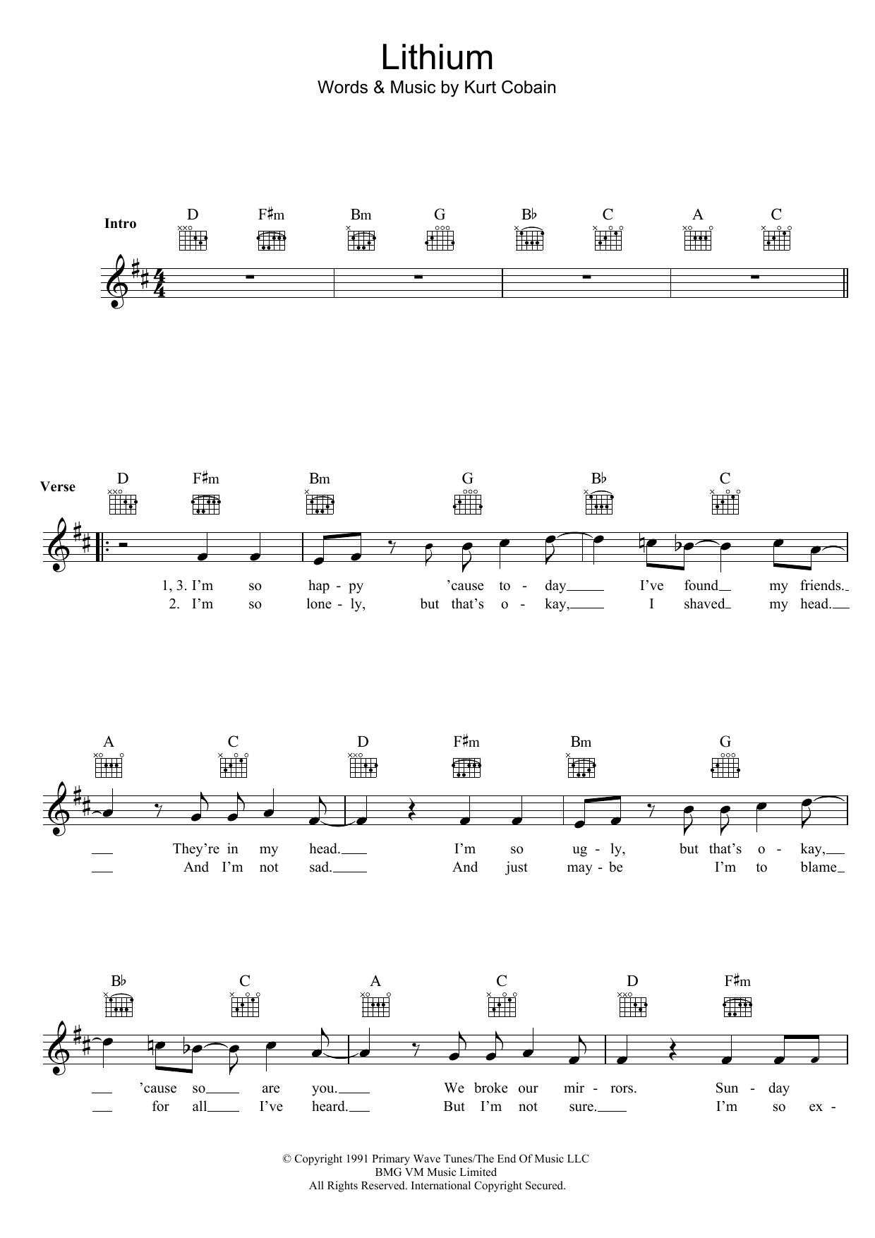 Produktgalerie: Seite 1 von 1 Lithium, Nirvana, Melodieinstrument