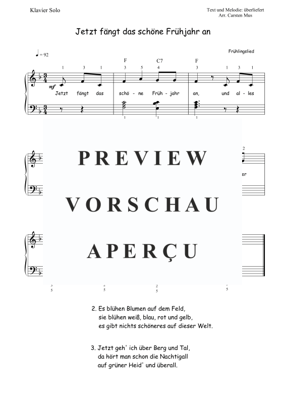 Produktbild zu: Jetzt fängt das schöne Frühjahr anTraditional