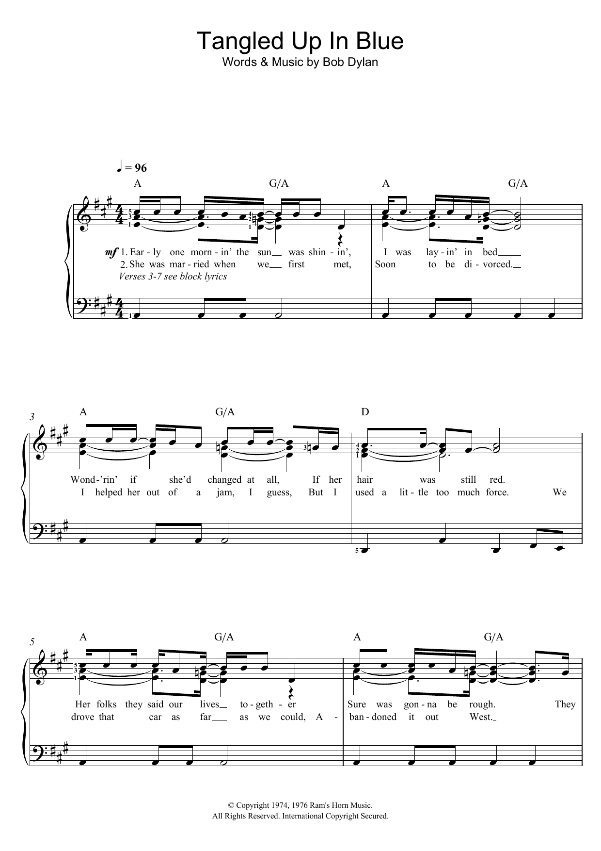 Produktbild zu: Tangled Up In Blue