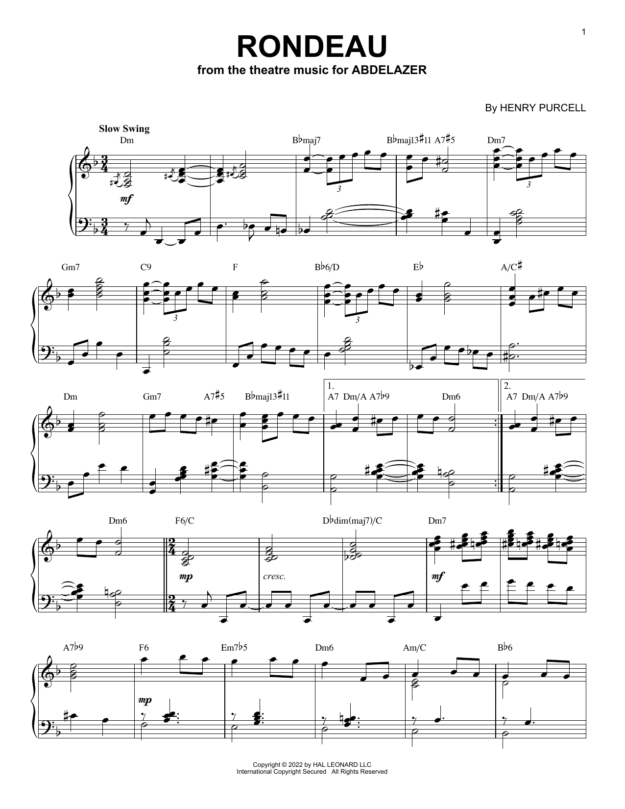 Produktbild zu: Rondeau [Jazz version] (arr. Brent Edstrom)