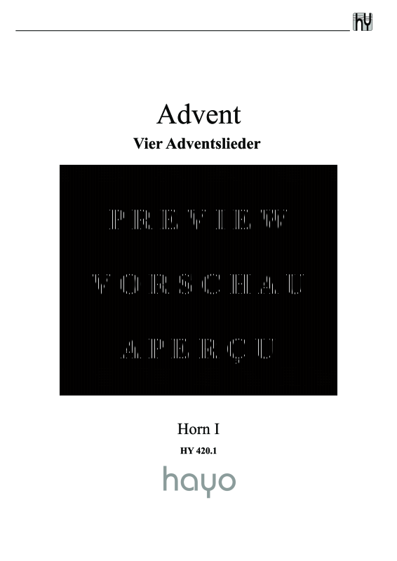 gallery: Advent - Vier Adventslieder, , (Horn Quartett)