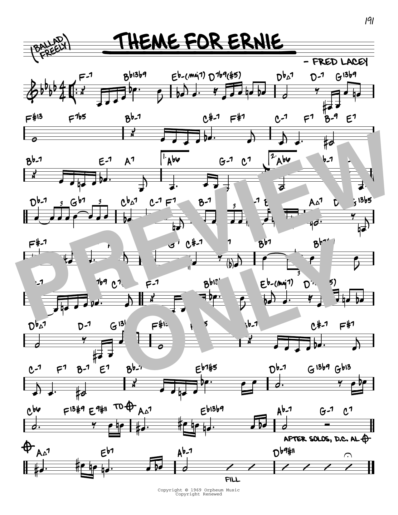 Produktbild zu: Theme For Ernie (arr. David Hazeltine)