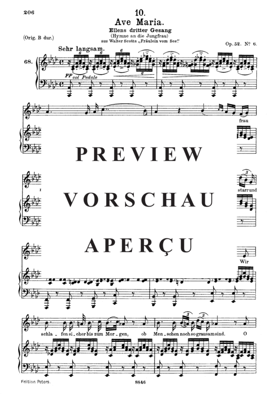 Product gallery: Page 2 of 5 Ave Maria (Ellens Gesang III) D. 839 in As-Dur, , Medium Voice and Piano