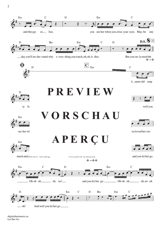 Product gallery: Page 3 of 4 Let her go , Passenger, (Keyboard)