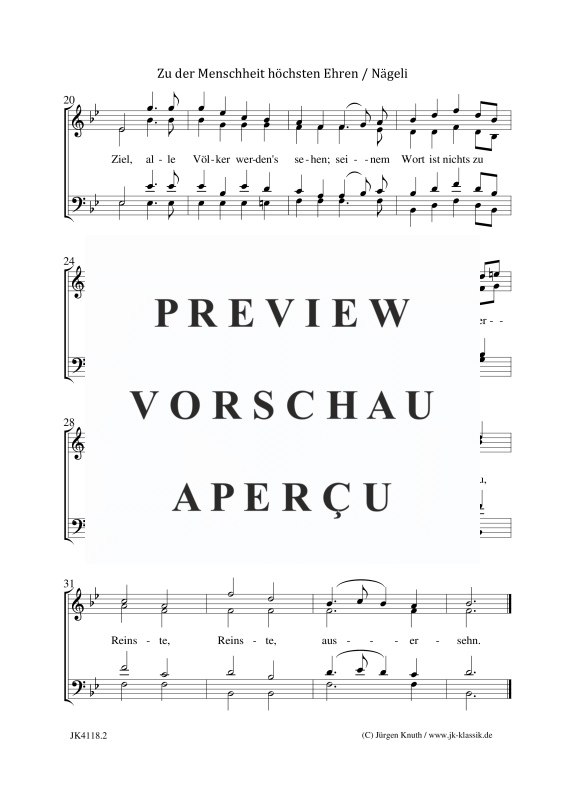 gallery: Zu der Menschheit höchsten Ehren, , Gemischter Chor