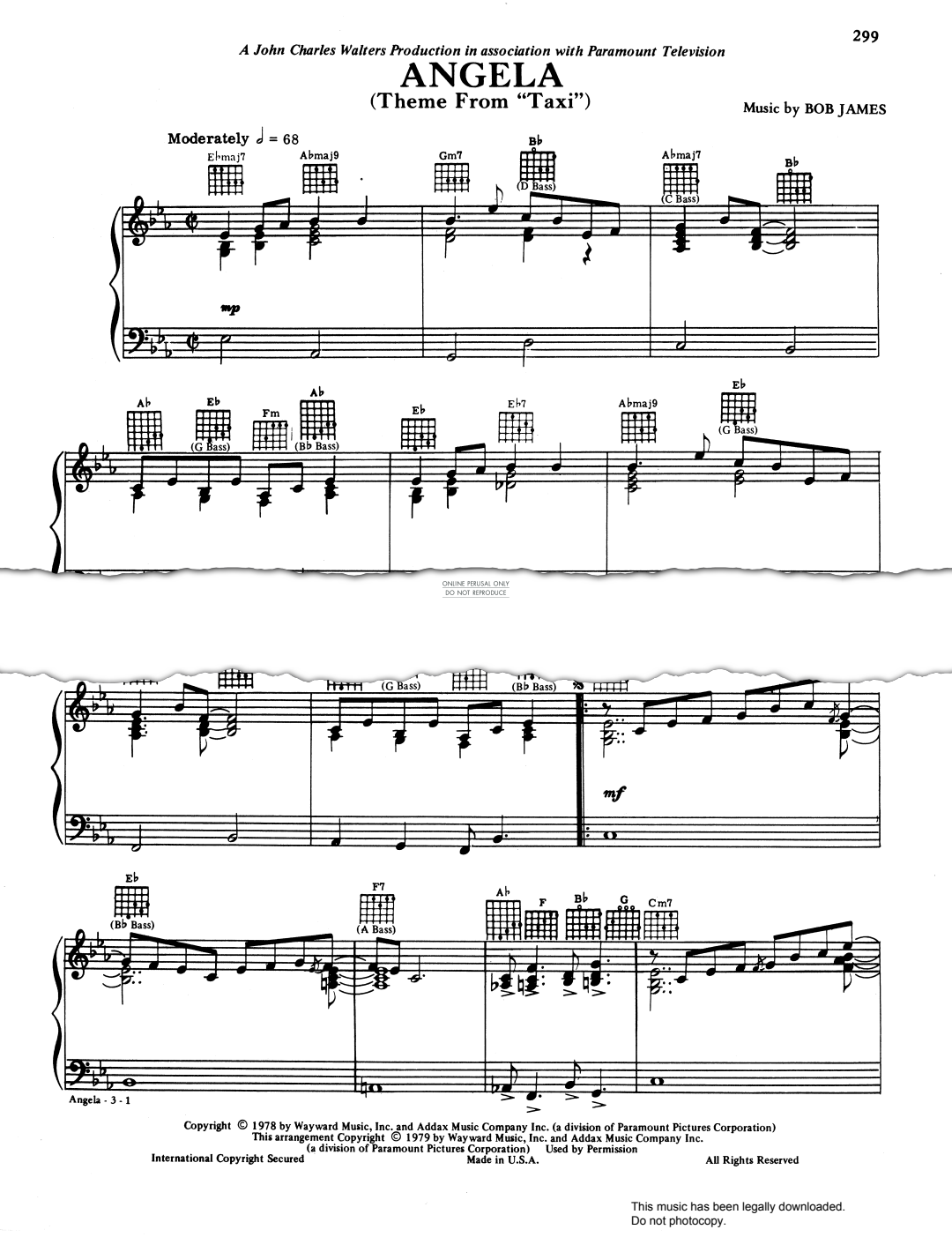 Produktbild zu: Angela (Theme from 'Taxi')