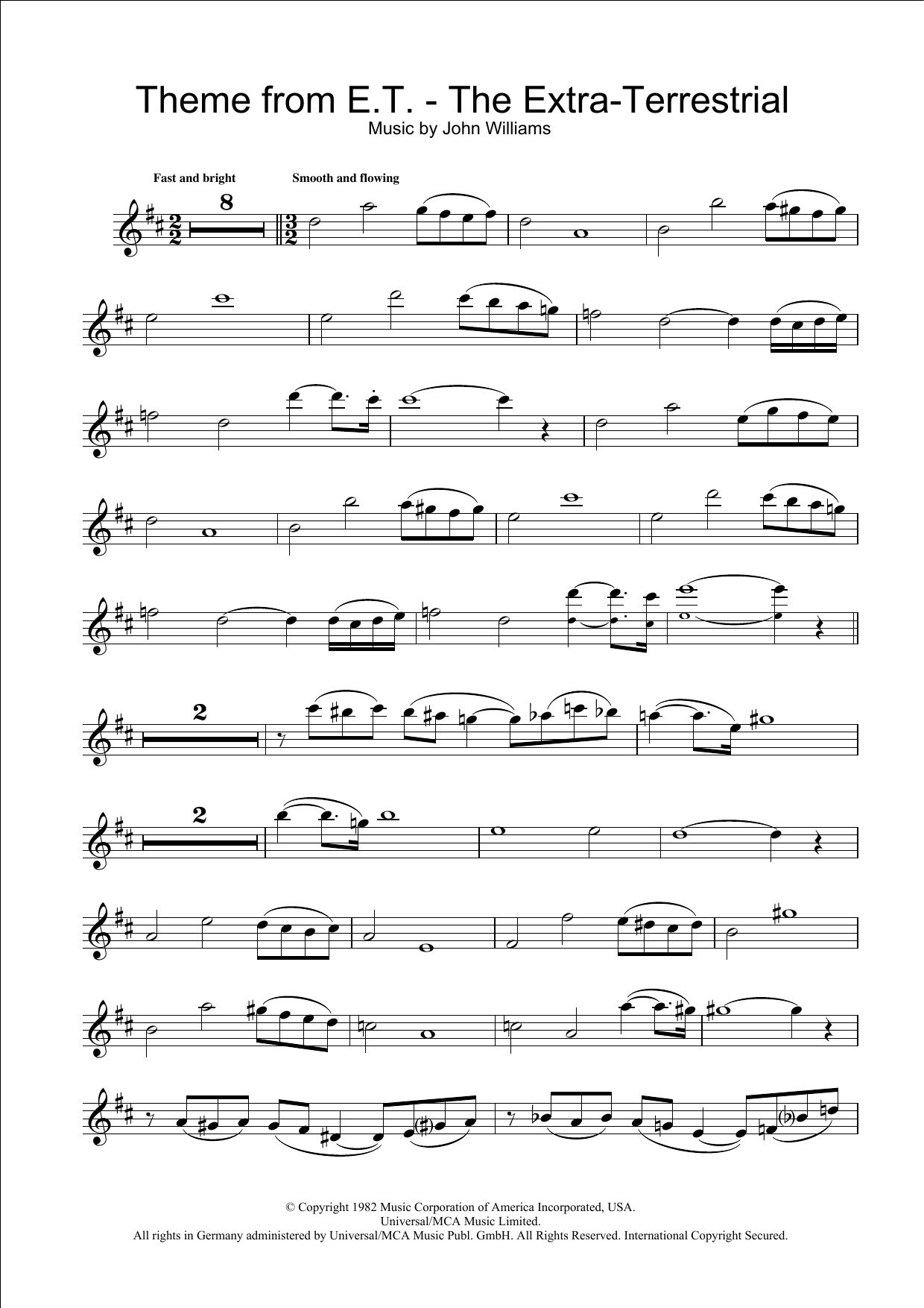 Product gallery: Page 1 of 1 Theme from E.T. - The Extra-Terrestrial, John Williams