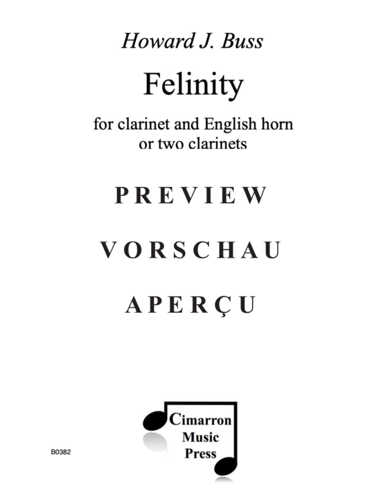 Product gallery: Page 2 of 21 Felinity , , (clarinet and cor anglais/clarinet)