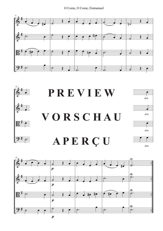 Produktgalerie: Seite 3 von 3 O Come, O Come, Emmanuel , , (Streicherquartett)