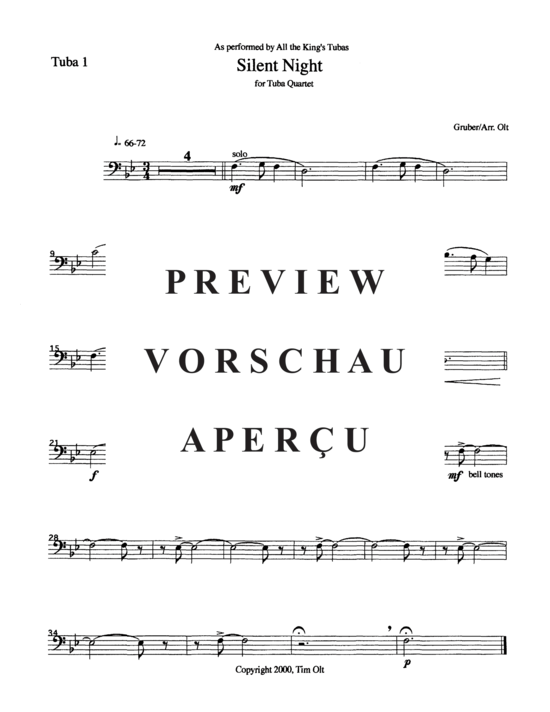 Product gallery: Page 8 of 9 Silent Night , , (Tuba Quartett EETT)