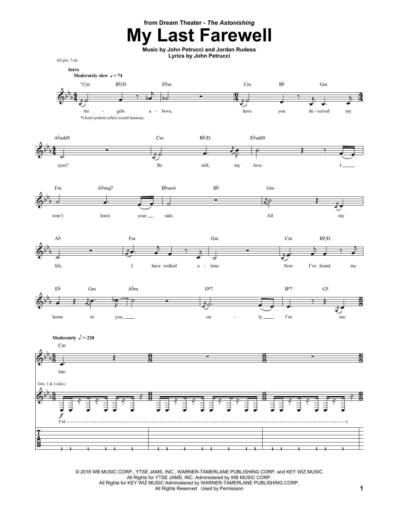 Product gallery: Page 1 of 1 My Last Farewell, Dream Theater