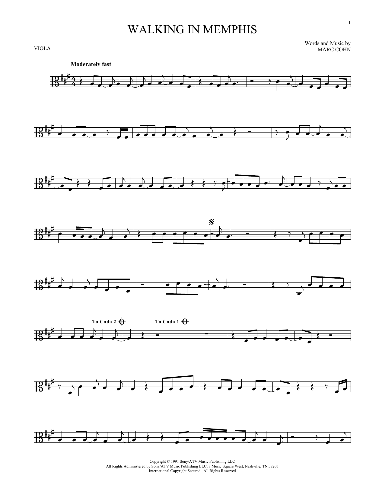 Product gallery: Page 1 of 1 Walking In Memphis, Marc Cohn