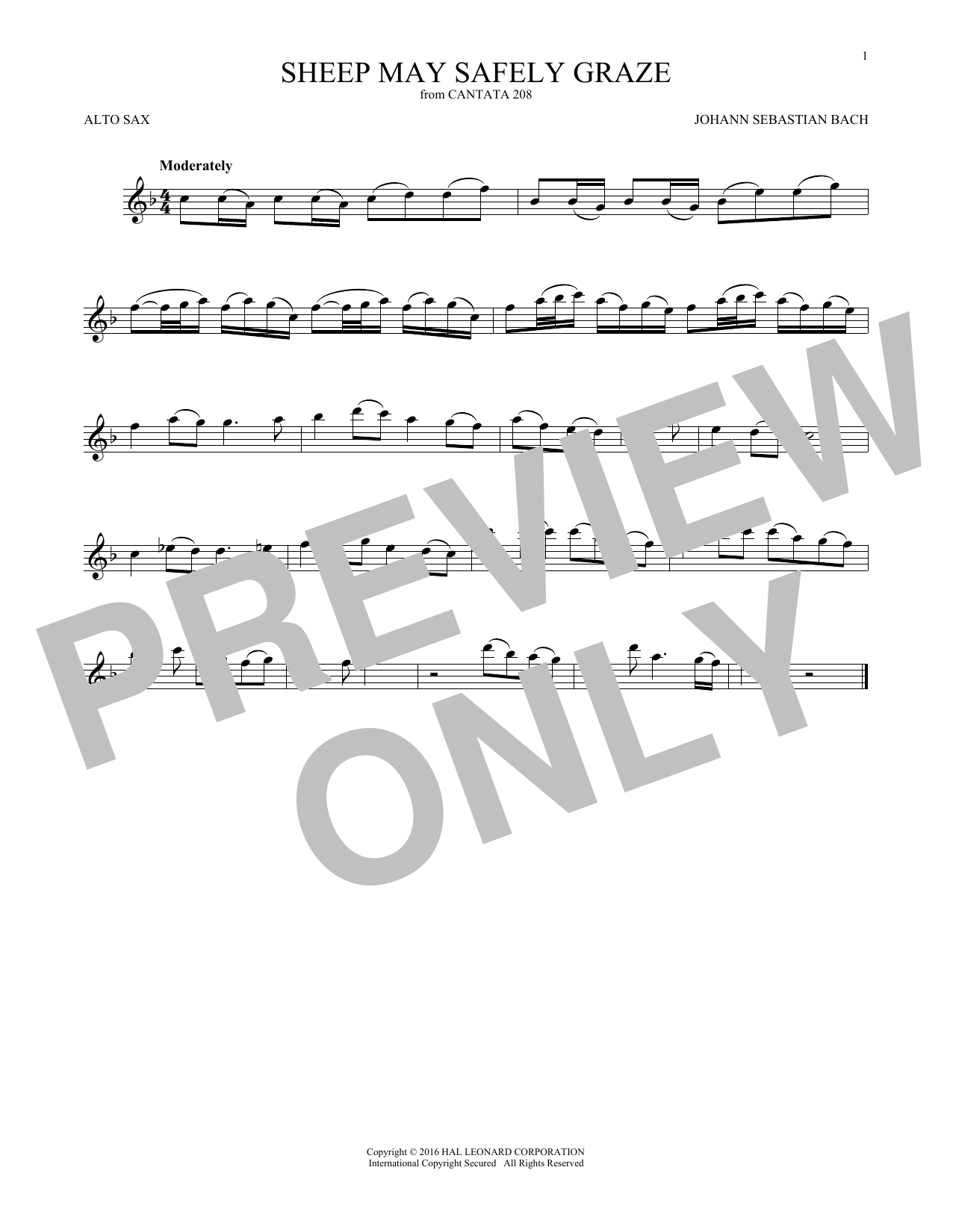 Product gallery: Page 1 of 1 Sheep May Safely Graze, Johann Sebastian Bach