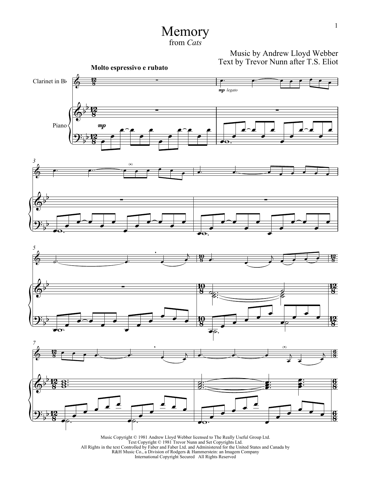 Produktbild zu: Memory (from Cats)