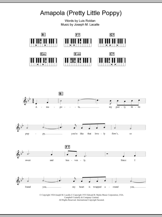 Produktgalerie: Seite 1 von 1 Amapola (Pretty Little Poppy), Joseph M. Lacalle, Klavier