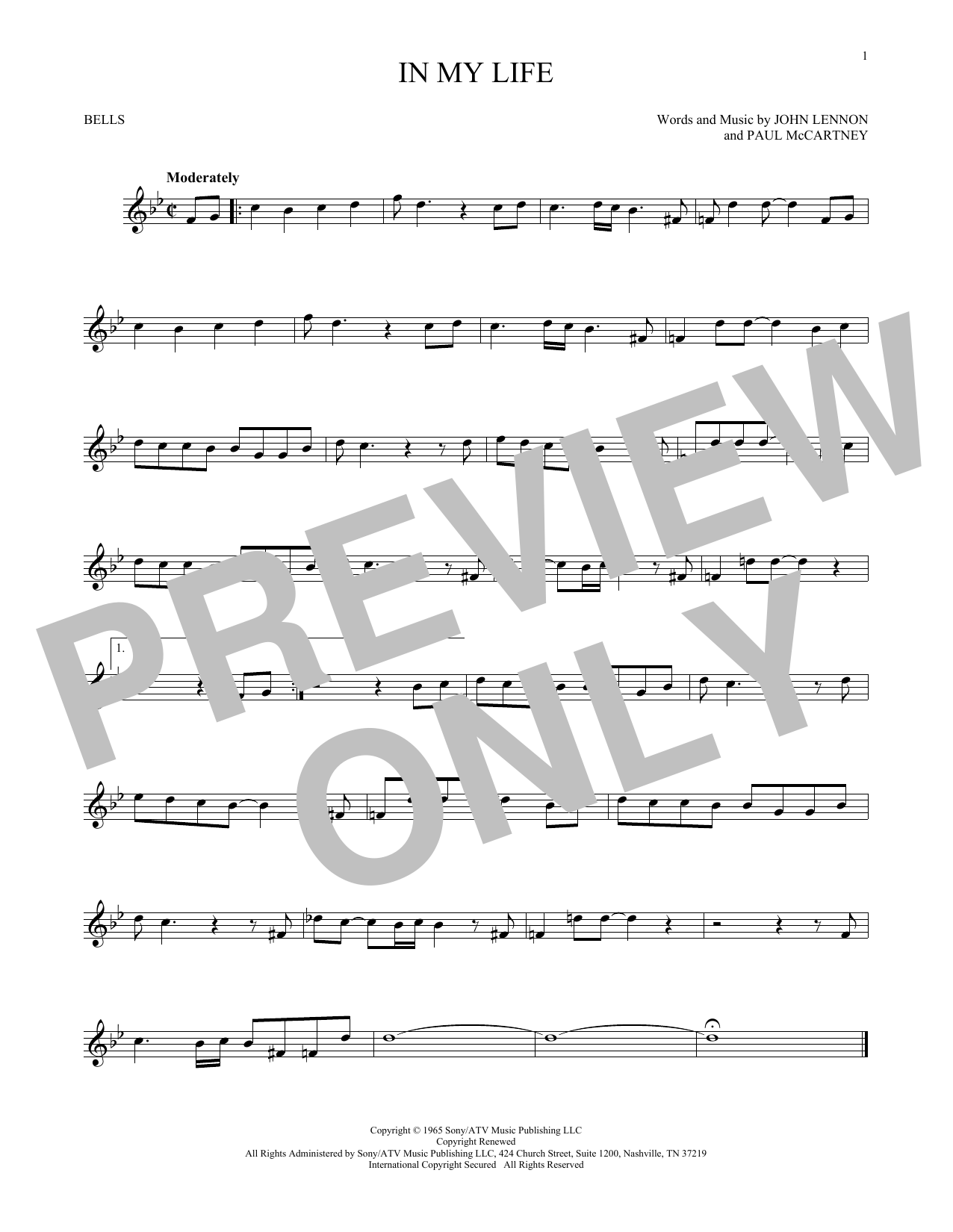 Produktbild zu:  In My Life - The Beatles