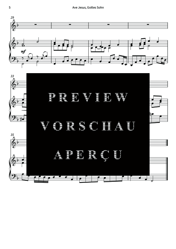 Produktgalerie: Seite 7 von 7 Ave Jesus, Gottes Sohn, , (Gesang und Klavier)