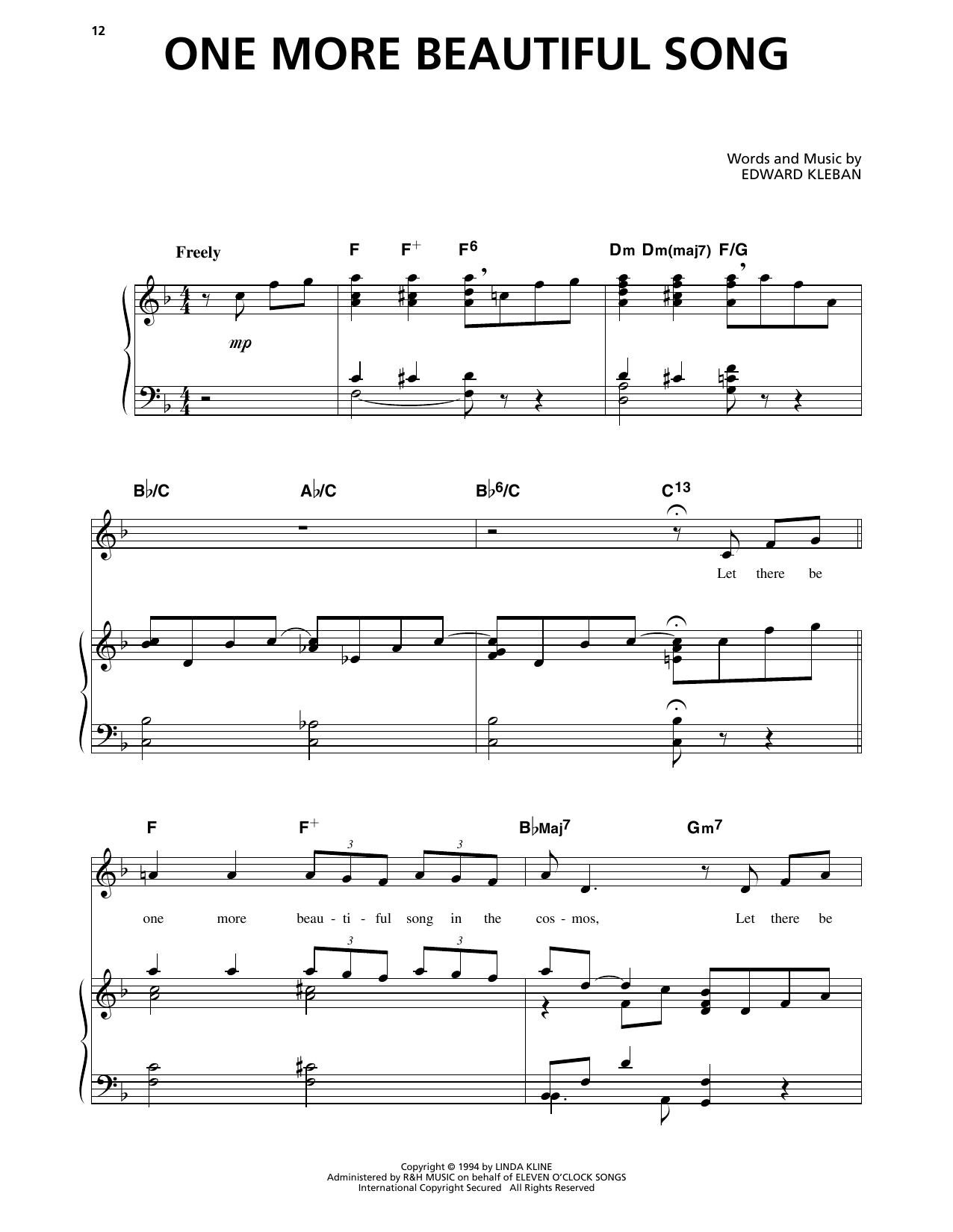 Produktgalerie: Seite 1 von 1 One More Beautiful Song (from A Class Act), Edward Kleban, Gesang, Klavier