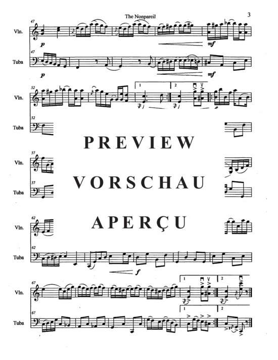 Produktgalerie: Seite 6 von 10 The Nonpareil , , (Violine + Tuba)